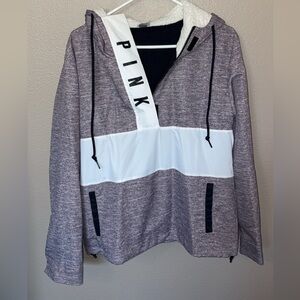 PINK Victoria's Secret Heathered Jacket with Black and White